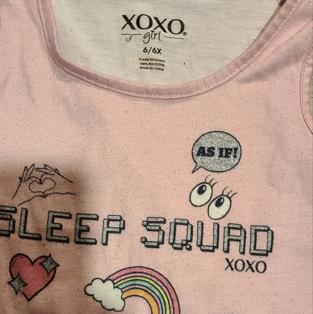 🍦XOXO Girl Sleep Squad Pajama tank🎠
